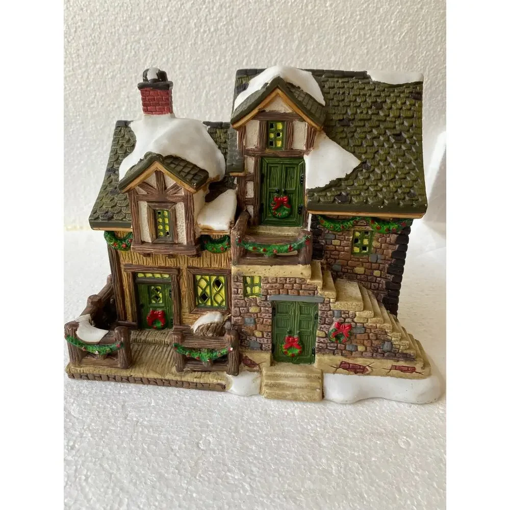 Santa's Workbench Nym's Nook Porcelain House, Towne Collection Christmas Village